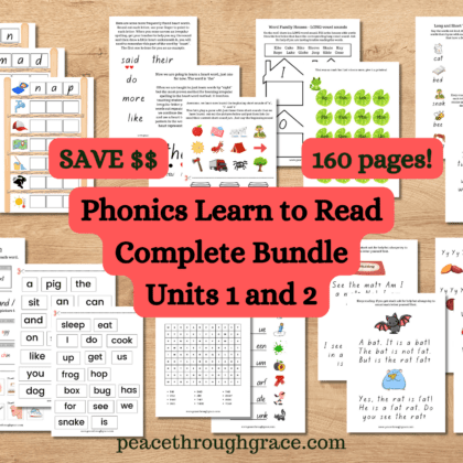 Phonics Learn to Read Complete Bundle Units 1 and 2