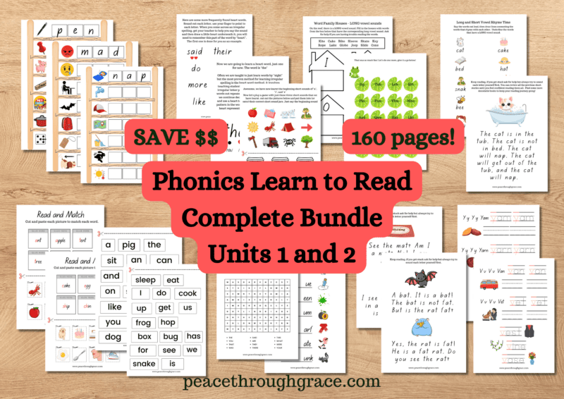 Phonics Learn to Read Complete Bundle Units 1 and 2