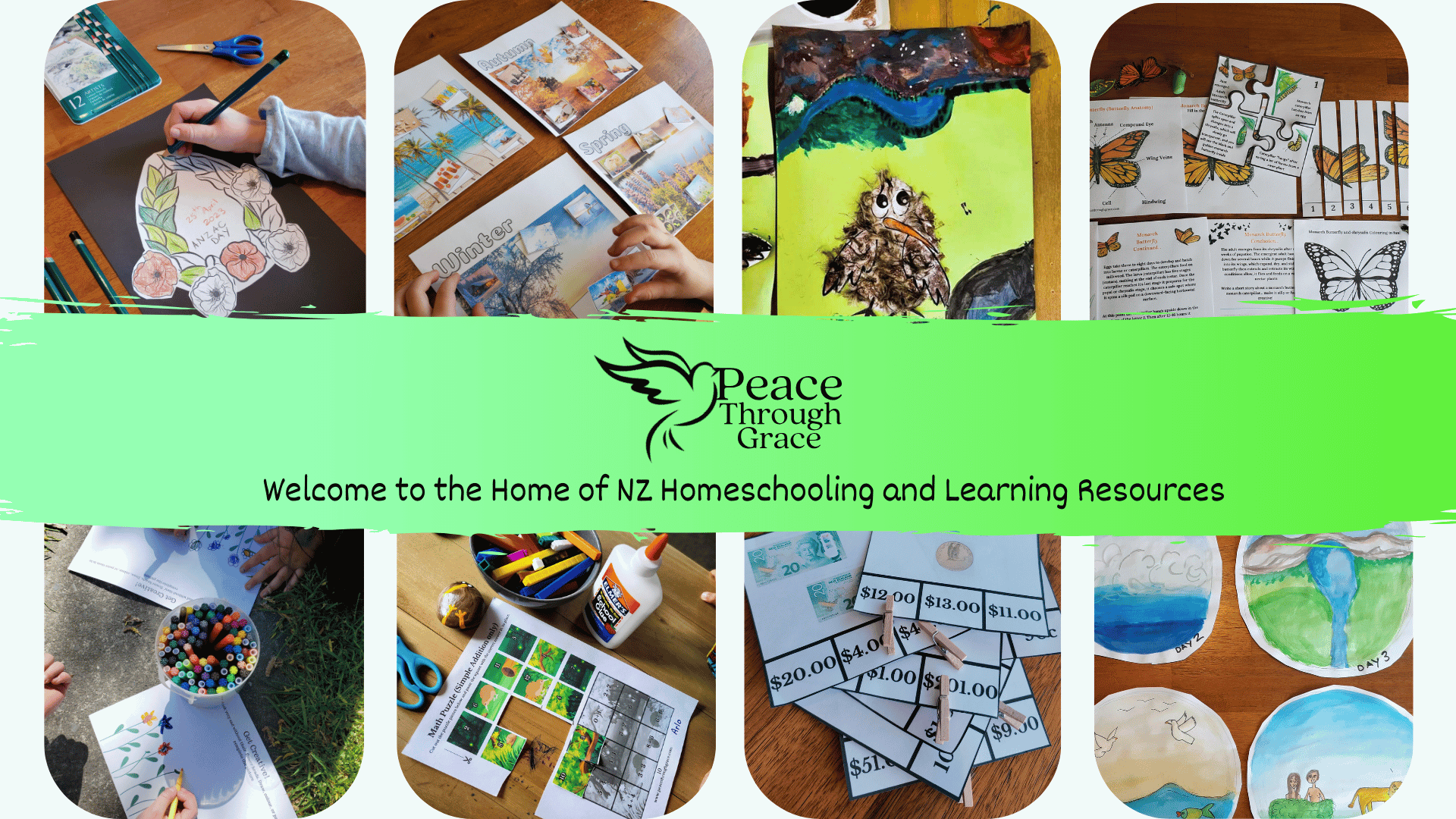 Welcome to the Home of NZ Homeschooling and Learning Resources - Peace Through Grace