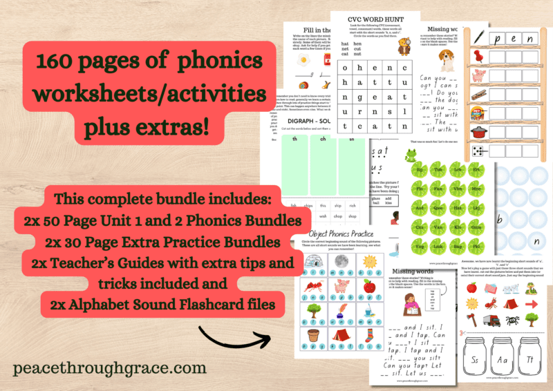 160 pages of phonics worksheets and activities!