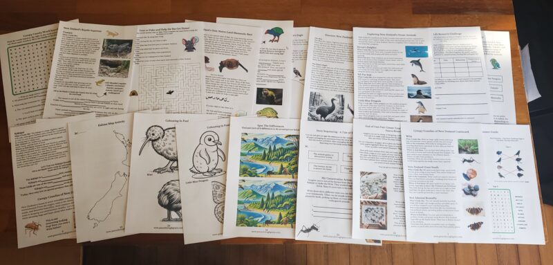 all of the images in the unit study bundle - nz fauna wildlife